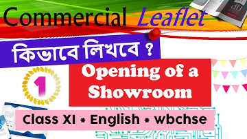 LEAFLET Writing | wbchse class 11 Commercial Leaflet writing in English