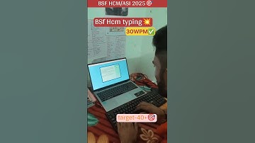 BSF HCM TYPING | TARGET 45+WPM | #shorts #ytshorts #bsf #rwa #typing #upsc #motivation