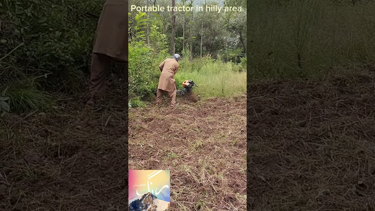 Use of portable tractors in hilly area 