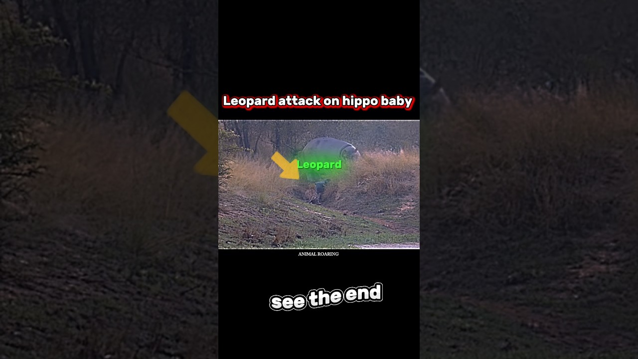 Leopard attack on hippo baby ☠️🥶