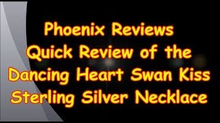 Dancing Heart Swan Kiss Sterling Silver Necklace