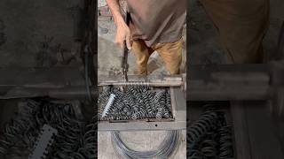 Crafting a 5mm Iron Wire Spring on Lathe Machine | Simple Metalwork Project #diy #shorts