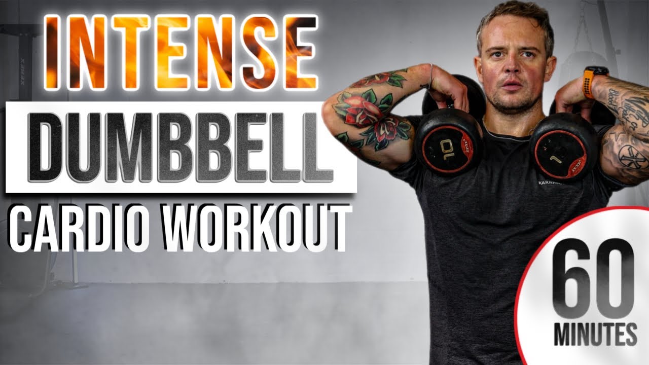 Intense Cardio🔥60 Minute Full body Dumbbell Workout (Circuit Training ...