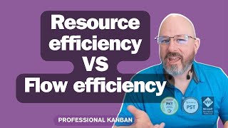 What is the difference between resource efficiency and flow efficiency?