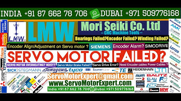 LMW Mori Seiki CNC Servo drive Fail Causes, Servo motor encoder problem, Feedback Drive Fault Error