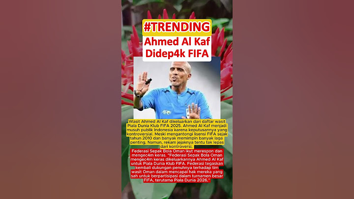Karma Is Real‼️ Wasit Ahmed Al Kaf Dikeluarkan dari FIFA