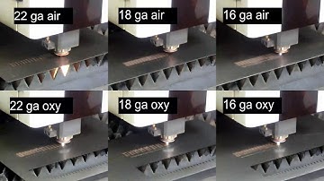 500 watt Fiber laser cutting metal, oxygen vs compressed air