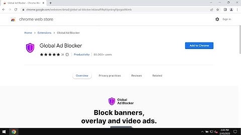 Global Ad Blocker adware-type extension removal.