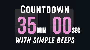 35 Min Flip Timer Countdown ‑ Flip‑Sound Beeps Every Second + Start & End Alarm