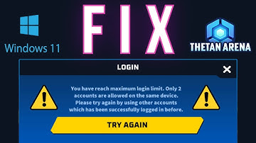 "Maximum login limit" bug FIXED - Thetan Arena (no friends needed)
