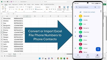 How to Convert or Import Excel File Phone Numbers to Phone Contacts