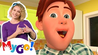 Johny Johny Yes Papa (Parents Version) | MyGo! Sign Language For Kids | CoComelon | ASL