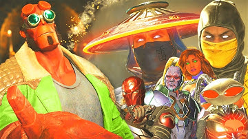 INJUSTICE 2 - ALL Hellboy Vs. All DLC Characters Intro Dialogues! Funny/Savage Dialogues