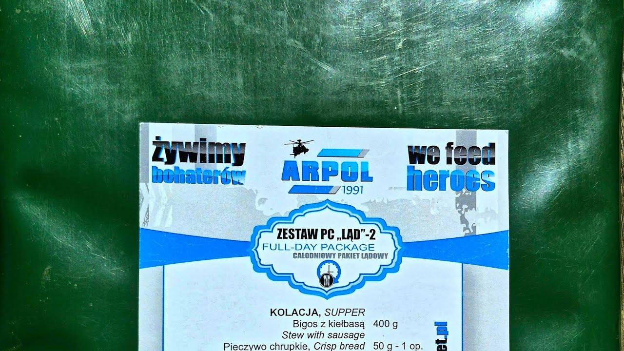 2022 ARPOL Polish RATION Set-2 Supper STEW w/SAUSAGE 