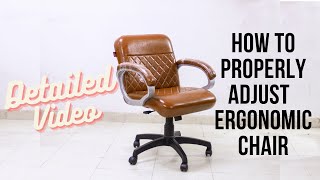 Chair Mechanism explained. How to properly adjust chairs & tilting mechanism. Hindi audio Eng Subs