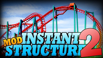 Minecraft Mod | MASSIVE INSTANT STRUCTURES MOD 2 - Rollercoasters & More! - Mod Showcase