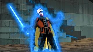 Damian Wayne Defeats Ra's al Ghul with Deadwing's Help | Injustice Animated Movie Clips