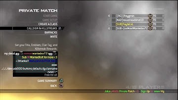 mw2 cfg menu