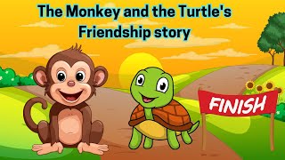 The Monkey and the Turtle's Friendship story |  English short stories | small story in English