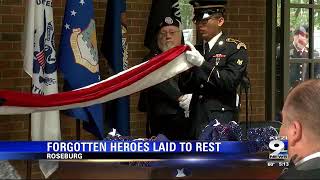 Remains of unclaimed WWI veterans laid to rest in Roseburg