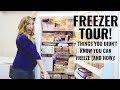 Freezer tour! + Things you didn't know you can freeze | FREEZING TIPS!