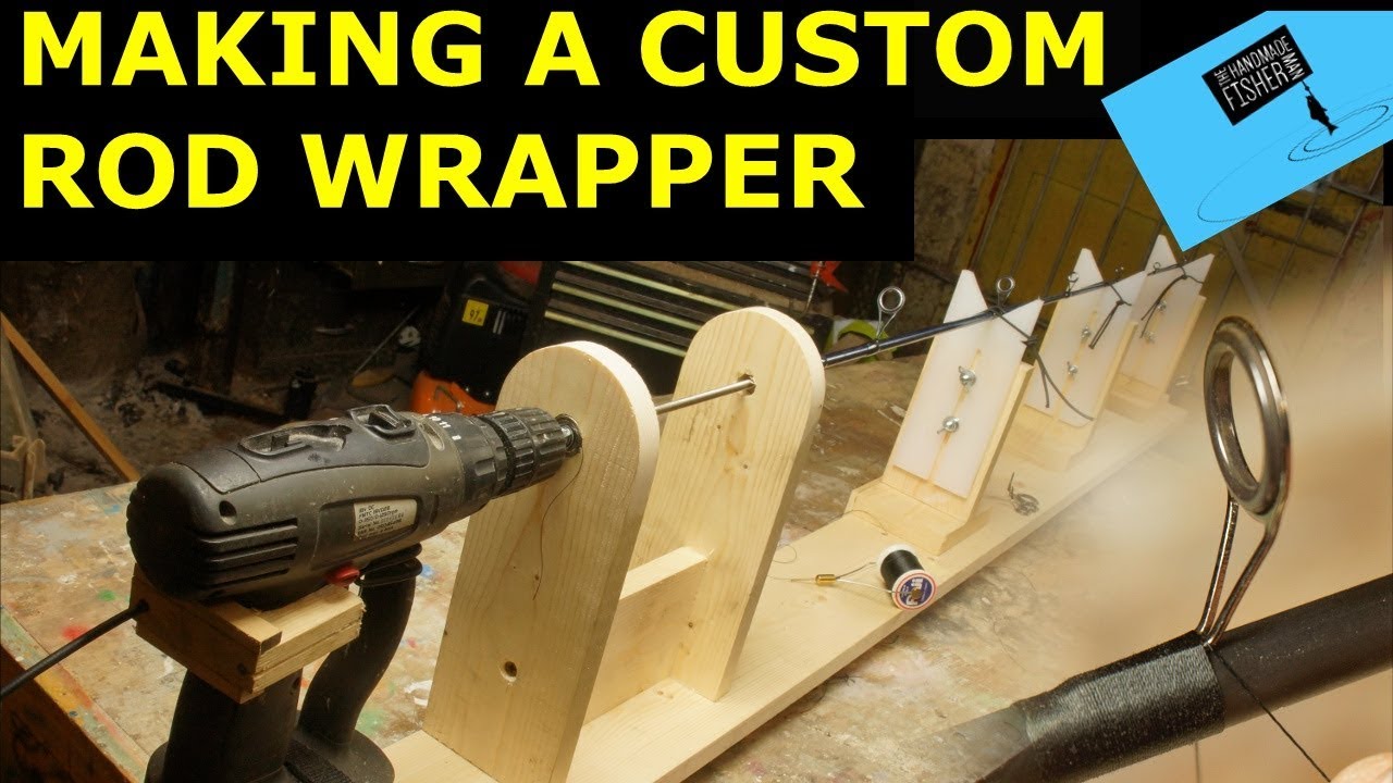 Making a custom fishing rod power wrapper from a cordless drill