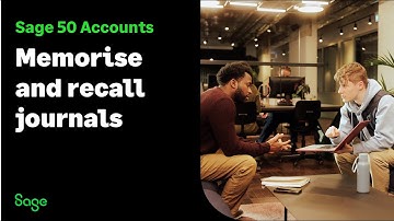 Sage 50 Accounts (UK): Memorise and recall journals