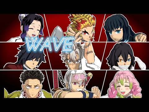 [Demon Slayer MMD] "WAVE" with all the pillars [Kyōjūrō Rengoku] [Tengen Uzui] [Giyu Tomioka]