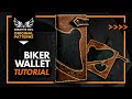 How to make leather biker wallet - PDF PATTERN