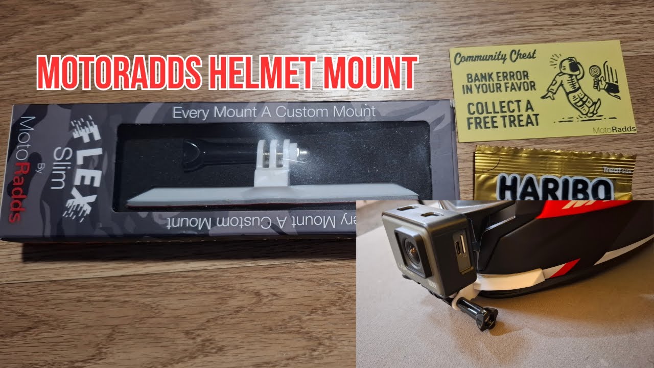 Motoradds Flex Slim helmet mount - YouTube