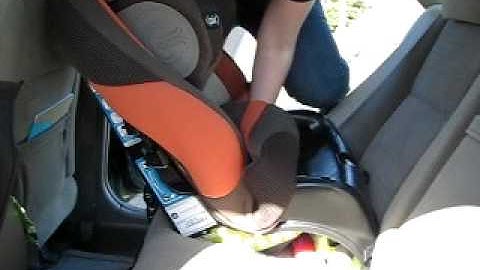 Installing a Rear Facing Car Seat with a Locking Clip