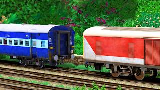 LHB PARCEL VAN DECOUPLING ICF BLUE TRAIN | BUMPY RAILROAD | Train Simulator | Railwork | NTG GAMING