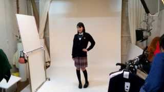 スクールカーディガンの撮影