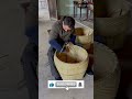 Watch me weave a bamboo basket.These baskets are used for carrying rice#diy #handmade #craft #bamboo