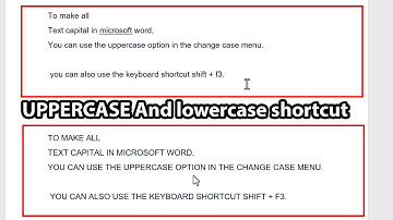 How to change lowercase to uppercase in word document