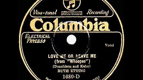 1929 HITS ARCHIVE: Love Me Or Leave Me - Ruth Etting