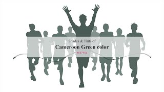 Shades & Tints of Cameroon Green color #60746d A Cool Green color #556760 #4a5a54 #71837d #83928d
