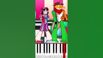 Pomni KISS Gummigoo 😘 (SkinnyPale) The Amazing Digital Circus Animation - Octave Piano Tutorial