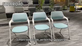 Stop Wasting Space | Nesting Training Chair on Wheels Flip-Up Seat + Front-to-Back Nesting #training