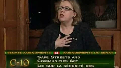 Elizabeth May: Safe Streets and Communities Act (Bill C-10)