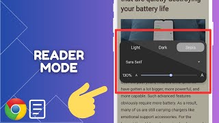How To Enable Simplified View In Chrome On Android Reader Mode