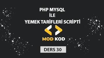 Php Dersleri - Ders 30- Yemek Tarifleri Scripti - Yemek Aktif Pasif İşlemi