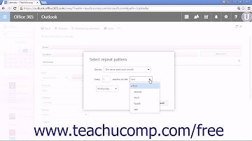 Outlook Web App Tutorial Creating Recurring Appointments and Events 2015 Microsoft Training