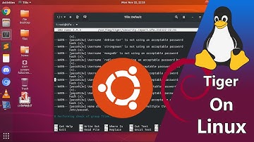Install tiger on ubuntu - security tools