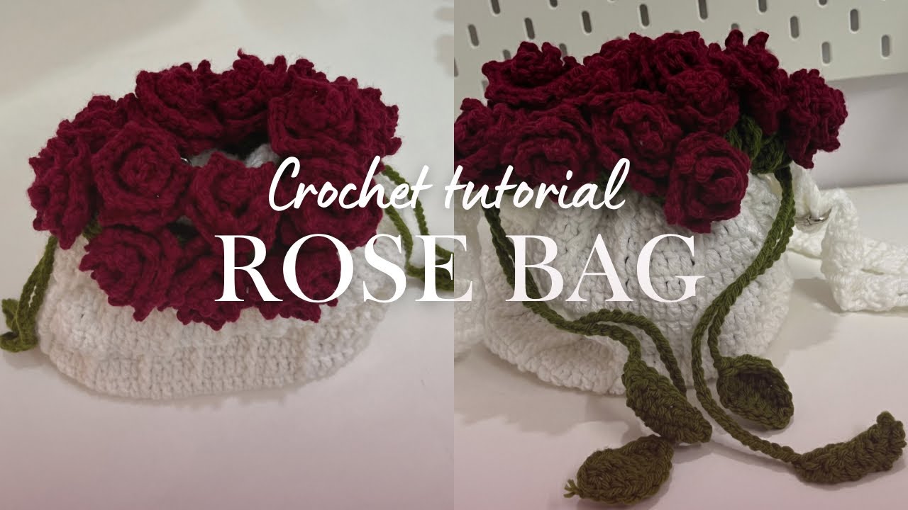 Мастер-класс по вязанию крючком сумки-розы 🥀🥀 (не для новичков), шаг за шагом