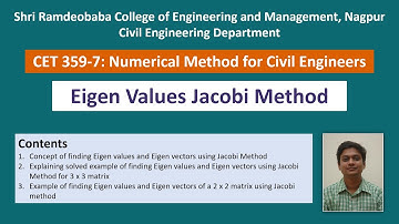 Eigen Values Jacobi Method