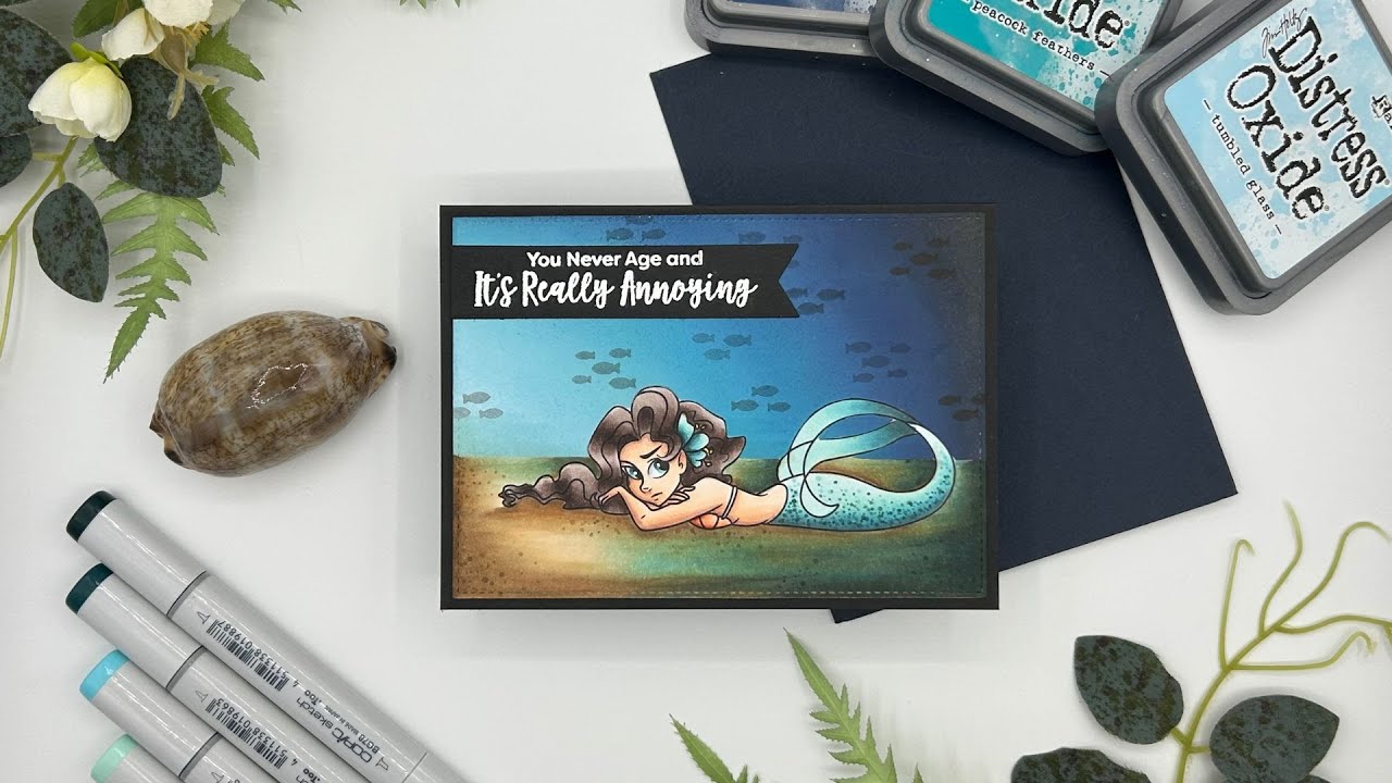 Creating an Underwater Scene with Ink Blending & Copic Coloring - YouTube