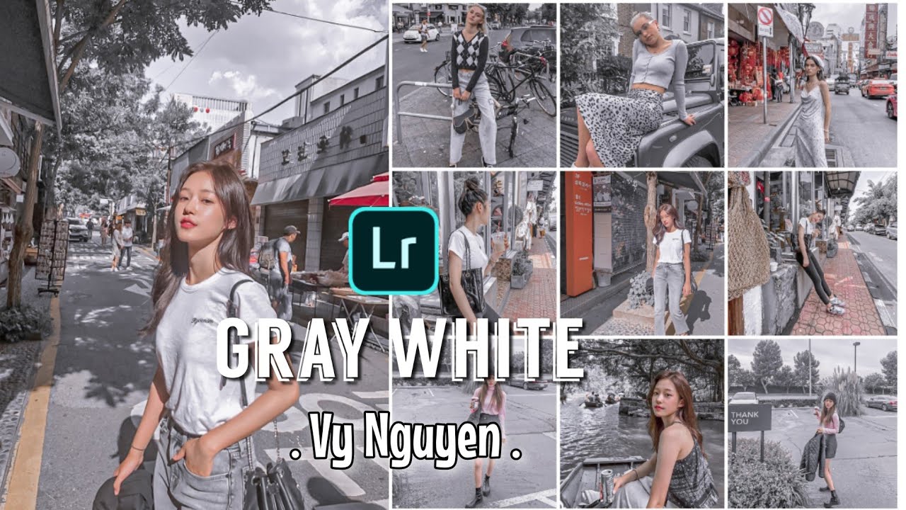 Chỉnh Màu Tone Xám Trắng | Lightroom Mobile Preset Free | Gray White | Vy  Nguyen - Youtube