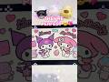 Making Kuromi & My Melody DIY stickers 💜🩷✨ #sanrio #japan #kuromi #mymelody #kawaii #shorts