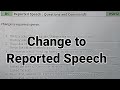 English grammar __change to reported speech/reported speech questions worksheet/ indirect speech